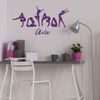 Gymnastic Wall Decal For Teen's Bedroom - Acrobatic, Balance Beam, Combination, Floor Exercise - Silhouette Girl's Vinyl Decor