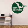 Halloween Decal - Vinyl Wall Decor, Halloween Party, Halloween Bats, Full Moon, Halloween Decals, All Hallows Eve, Happy Halloween