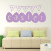 Happy Easter Banner, Vinyl Wall Art, Easter Wall Decals for Preschools, Libraries, Church Nurseries, and Home Decor