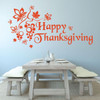 Happy Thanksgiving Vinyl Wall Decal - Holiday Decoration for Dining Room, Living Room, Bedroom