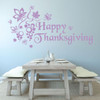 Happy Thanksgiving Vinyl Wall Decal - Holiday Decoration for Dining Room, Living Room, Bedroom