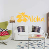 Hawaii Theme Vinyl Decor ' Hawaiian Flower Silhouette 'Living Room, Bedroom, Bathroom or Kitchen