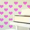 Heart Shaped Vinyl Wall Decals - Wedding and Love Theme Home Decor Stickers for Living Room, Kitchen, Bedroom, Playroom, Office - Available in Pink, Purple, Red, Other Colors