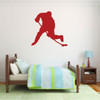 Hockey Player Wall Decal - Vinyl Decor For Teen, Boy's Bedroom or Playroom - Sports Decorations
