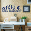 Hockey Wall Decal - Born To Hockey Vinyl Decor For Bedroom, Playroom Or Man Cave - Sports Decorations