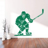 Hockey Wall Decor - Personalized Player With Stick - Vinyl Sticker For Teen, Boy's Bedroom or Playroom - Sports Decorations