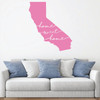 Home Sweet California Wall Decal - State Silhouette Vinyl Art for Home Decor, Living Room or Family Room Decoration