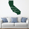 Home Sweet California Wall Decal - State Silhouette Vinyl Art for Home Decor, Living Room or Family Room Decoration