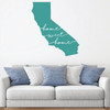 Home Sweet California Wall Decal - State Silhouette Vinyl Art for Home Decor, Living Room or Family Room Decoration
