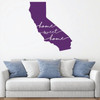 Home Sweet California Wall Decal - State Silhouette Vinyl Art for Home Decor, Living Room or Family Room Decoration