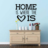 Home Wall Decal - Home Is Where The Heart Is - Vinyl Decoration For Living Room, Game Room, Family Room Or Porch Decor