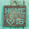 Home Wall Decal - Home Is Where The Heart Is - Vinyl Decoration For Living Room, Game Room, Family Room Or Porch Decor