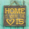 Home Wall Decal - Home Is Where The Heart Is - Vinyl Decoration For Living Room, Game Room, Family Room Or Porch Decor