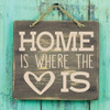 Home Wall Decal - Home Is Where The Heart Is - Vinyl Decoration For Living Room, Game Room, Family Room Or Porch Decor