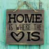 Home Wall Decal - Home Is Where The Heart Is - Vinyl Decoration For Living Room, Game Room, Family Room Or Porch Decor