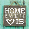 Home Wall Decal - Home Is Where The Heart Is - Vinyl Decoration For Living Room, Game Room, Family Room Or Porch Decor