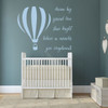 Hot Air Balloon Wall Decor - Dream Big Spread Love - Vinyl Sticker Decal Decorations for Home, Bedroom, Living Room, Playroom or Nursery D'cor