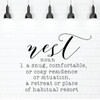 Inspirational Vinyl Quotes - Nest, Noun - Welcoming Wall Decor for Bedroom, Living Room, Dorm or Home Decoration