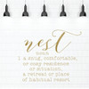 Inspirational Vinyl Quotes - Nest, Noun - Welcoming Wall Decor for Bedroom, Living Room, Dorm or Home Decoration