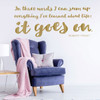 Inspirational Wall Decal - In Three Words I Can Sum Up - Robert Frost Vinyl Art for Home, Bedroom or Living Room Decor