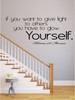 Inspirational Wall Decal Quote - "You Have to Glow Yourself" - Thomas S. Monson - LDS Home Decoration Sticker