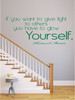 Inspirational Wall Decal Quote - "You Have to Glow Yourself" - Thomas S. Monson - LDS Home Decoration Sticker