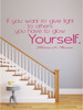 Inspirational Wall Decal Quote - "You Have to Glow Yourself" - Thomas S. Monson - LDS Home Decoration Sticker