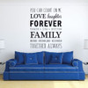 Inspirational You Can Count On Me Love Laughter Forever Tears Joy Sorrow Family Hugs Cuddles Kisses Together Always Motivational Vinyl Wall Decal For the Home, Office, or Classroom