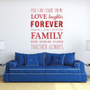 Inspirational You Can Count On Me Love Laughter Forever Tears Joy Sorrow Family Hugs Cuddles Kisses Together Always Motivational Vinyl Wall Decal For the Home, Office, or Classroom