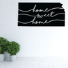 Kansas Wall Decal - Home Sweet Home - State Silhouette Vinyl Art for Home Decor, Living Room or Family Room Decoration
