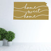 Kansas Wall Decal - Home Sweet Home - State Silhouette Vinyl Art for Home Decor, Living Room or Family Room Decoration