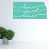 Kansas Wall Decal - Home Sweet Home - State Silhouette Vinyl Art for Home Decor, Living Room or Family Room Decoration