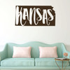 Kansas Wall Decal - State Silhouette Vinyl Art for Home Decor, Living Room or Family Room Decoration