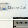 Kiss The Cook Wall Decal With Whisk Image Vinyl Home Wall Decor