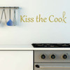 Kiss The Cook Wall Decal With Whisk Image Vinyl Home Wall Decor