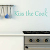Kiss The Cook Wall Decal With Whisk Image Vinyl Home Wall Decor