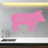 Kitchen Farmhouse Wall Decor - 'Bacon' Vinyl Lettering and Pig Silhouette - Kitchen, Dining Room, Restaurant