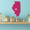 Land Of Lincoln - Illinois State Vinyl Wall Art, 21st State, Springfield Illinois, Midwestern State