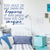 LDS Wall Decal Henry B Eyring - You Hold In Your Hands The Happiness - Vinyl Decoration For Home or Church Decor