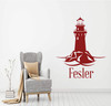 Light House Personalized Home Decor - Vinyl Decal Stickers for Home, Office, Bedroom or Beach House - Nautical, Costal Removable Sticker - Custom Sizes and Colors