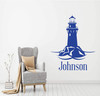 Light House Personalized Home Decor - Vinyl Decal Stickers for Home, Office, Bedroom or Beach House - Nautical, Costal Removable Sticker - Custom Sizes and Colors