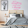 Love Wall Decal - You're Everything I Never Knew - Vinyl Decoration for Bedroom, Home, Living Room or Family Room