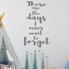 Making Memories Wall Decal for the Whole Family ' 'These Are The Days'- Available in Small and Large Sizes and 25 Different Bright Colors