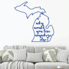 Michigan Wall Decal - Why Would You Live Anywhere Else - State Vinyl Art Silhouette for Home Decor, Living Room or Family Room Decoration
