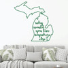 Michigan Wall Decal - Why Would You Live Anywhere Else - State Vinyl Art Silhouette for Home Decor, Living Room or Family Room Decoration