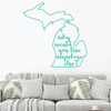 Michigan Wall Decal - Why Would You Live Anywhere Else - State Vinyl Art Silhouette for Home Decor, Living Room or Family Room Decoration