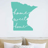 Minnesota Wall Decal - Home Sweet Home - State Silhouette Vinyl Art for Home Decor, Living Room or Family Room Decoration