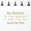 Motivational Quote Wall Decal - Be Fearless - Inspirational, Courage Themed Vinyl Quote for Bedroom, Living Room, Dorm or Home Decoration