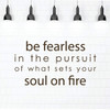 Motivational Quote Wall Decal - Be Fearless - Inspirational, Courage Themed Vinyl Quote for Bedroom, Living Room, Dorm or Home Decoration