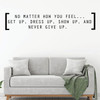 Motivational Quote Wall Decal - Never Give Up - Vinyl Art for Home Decor, Bedroom or Living Room Decoration
